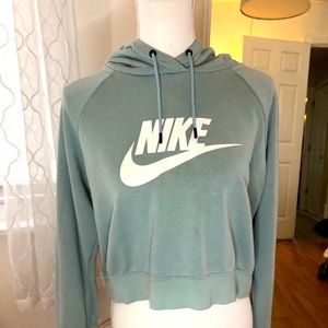 Nike cropped light blue hoodie!